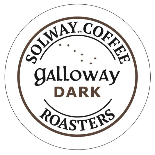 Logo of Solway Coffee Roasters Galloway Dark with a brown illustration of the Big Dipper constellation on a white background