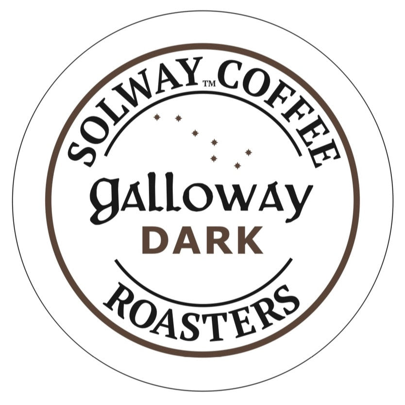 Logo of Solway Coffee Roasters Galloway Dark with a brown illustration of the Big Dipper constellation on a white background
