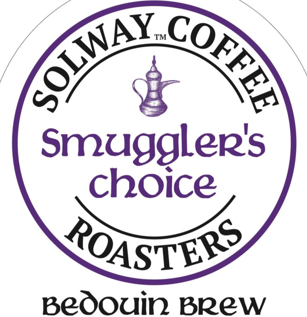 Logo of Solway Coffee Roasters Smuggler's Choice with a purple Arabic coffee pot icon on a white background.