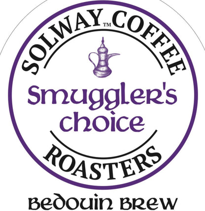 Logo of Solway Coffee Roasters Smuggler's Choice with a purple Arabic coffee pot icon on a white background.